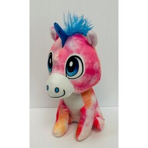 Classic Toy Co Pink Tie Dye Unicorn w Blue Horn & Mane 8" Stuffed Plush Toy